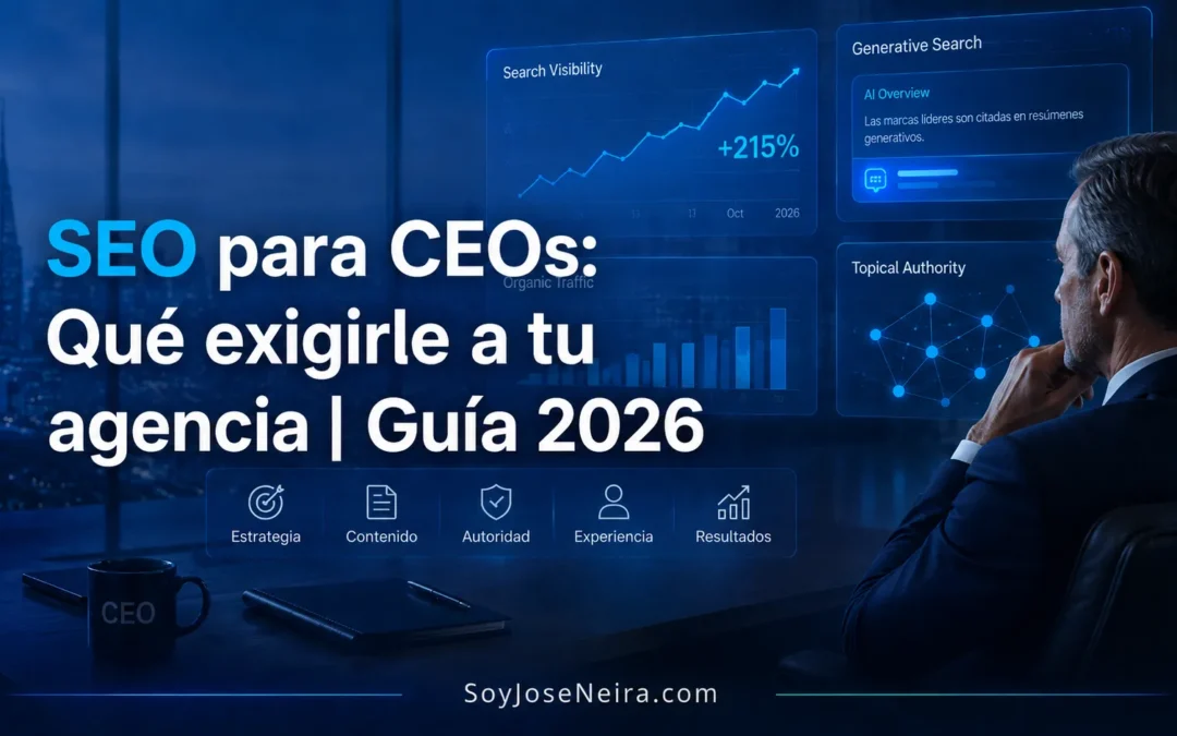 SEO para CEOs: qué deben exigirle a su agencia (y dejar de tolerar)